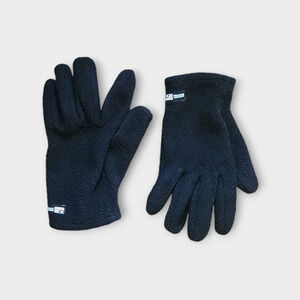 Vintage Polo Ralph Lauren Fleece Gloves Womens Size M Black Retro 90s